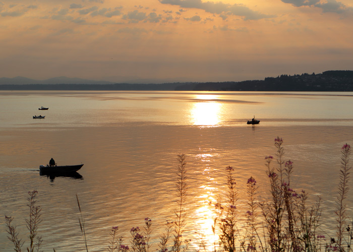photo of people fishing in Puget Sound