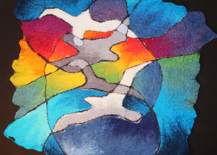 felt picture of seagulls